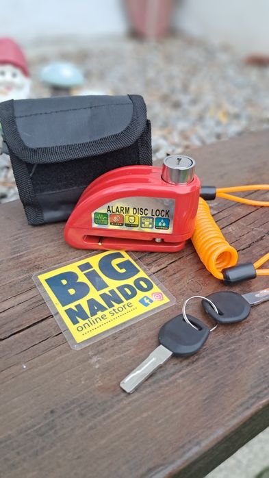 Travão de bisco com alarme 110db para motas ou bicicletas