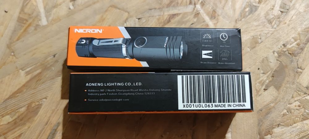 Lampka Latarka Nicron N7 nowa zestaw naświetlacz edc akumulator