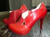 czerwone buty szpilki botki Massimo Poli r.35