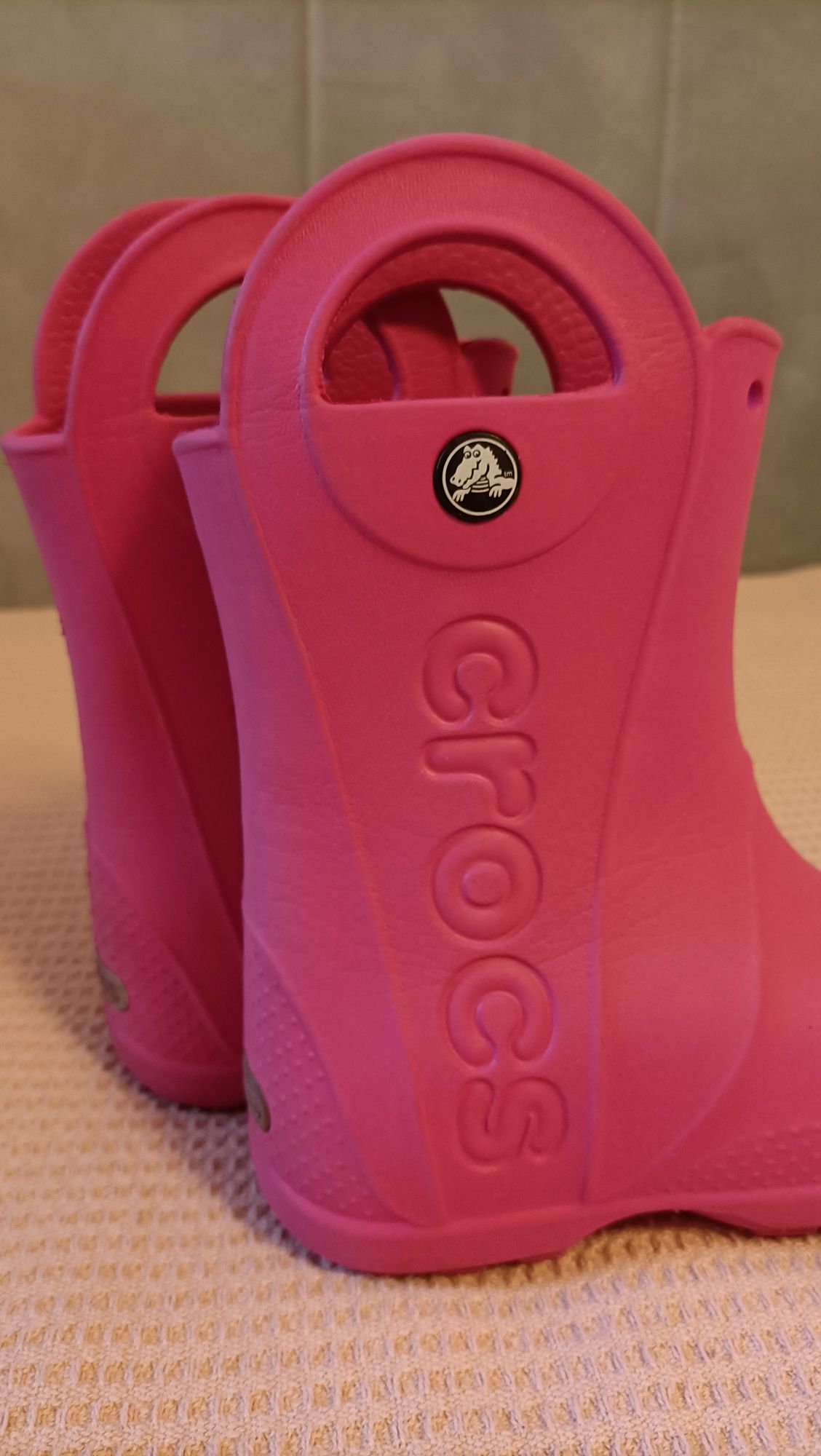 Crocs kalosze różowe C10, r.27-28