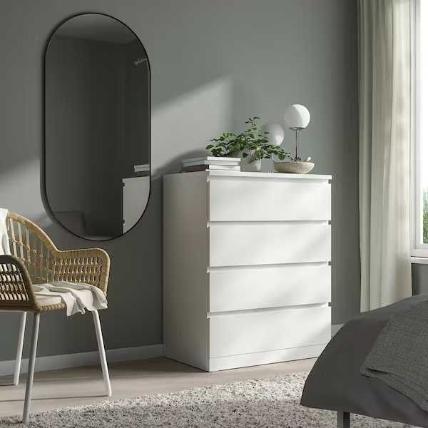 ikea MALM Komoda 4 szuflady biała 80x100 Nowa w kartonach