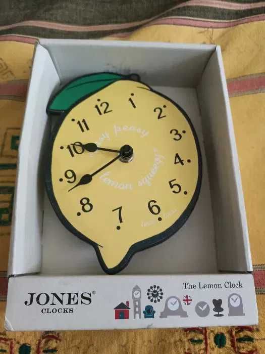 Cytryna Zegar ścienny Jones Clocks nowy.Krk