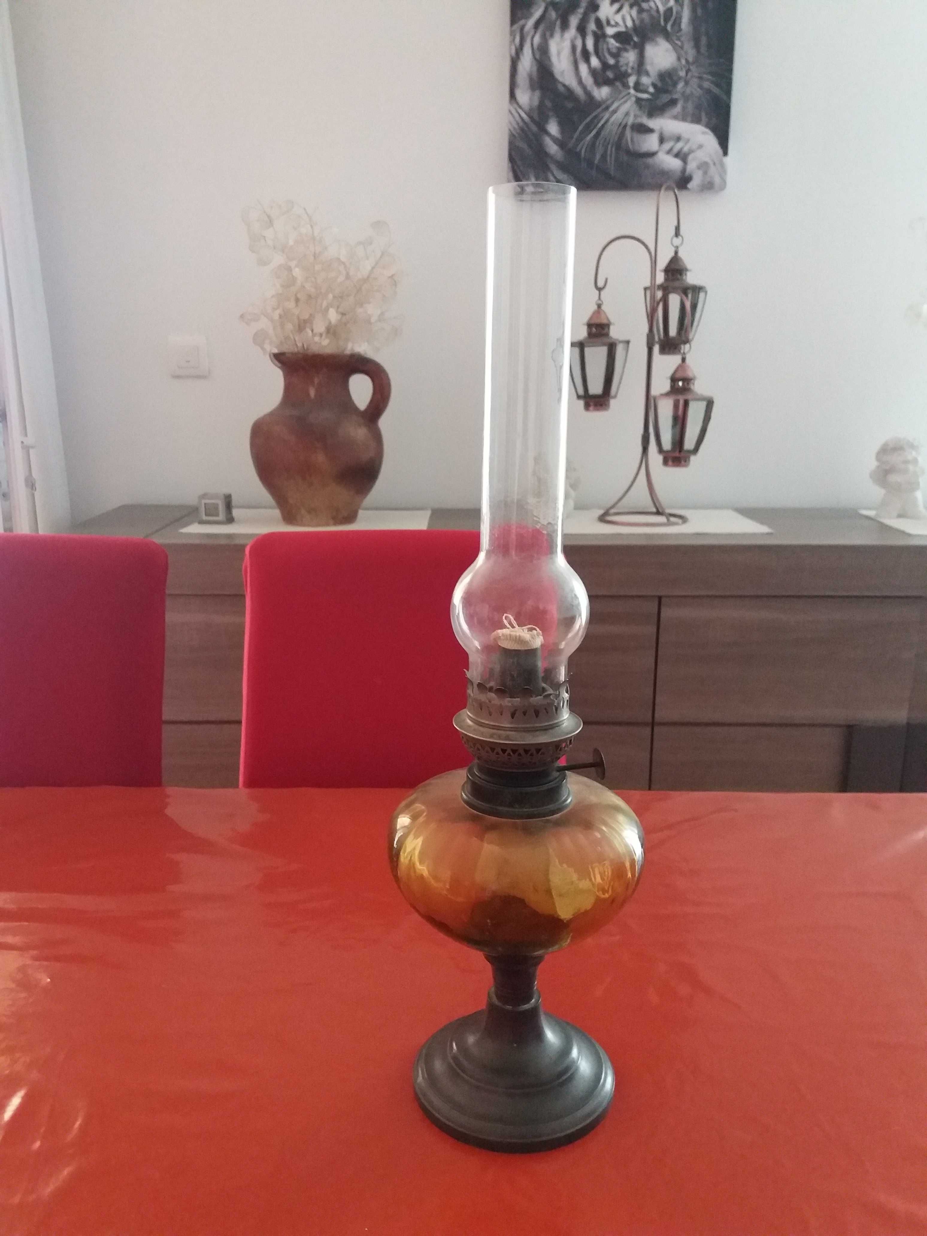 Керасиновая лампа, винтажная, винтаж, Франция
