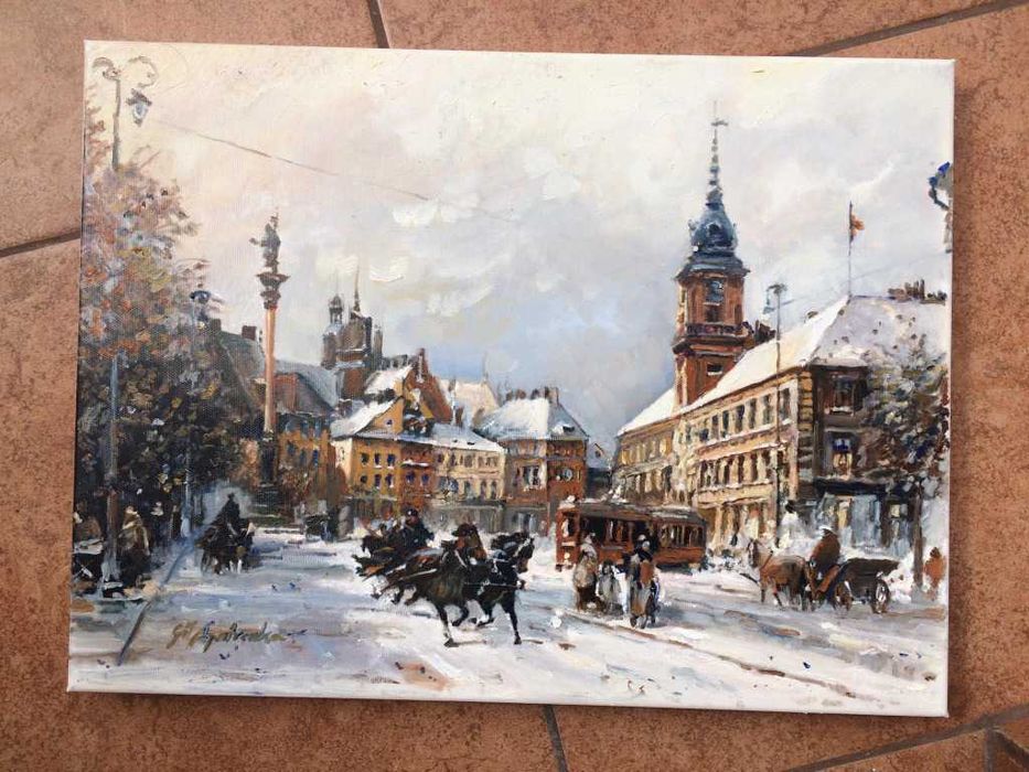 Obraz olejny na płótnie ,30x40cm Warszawa