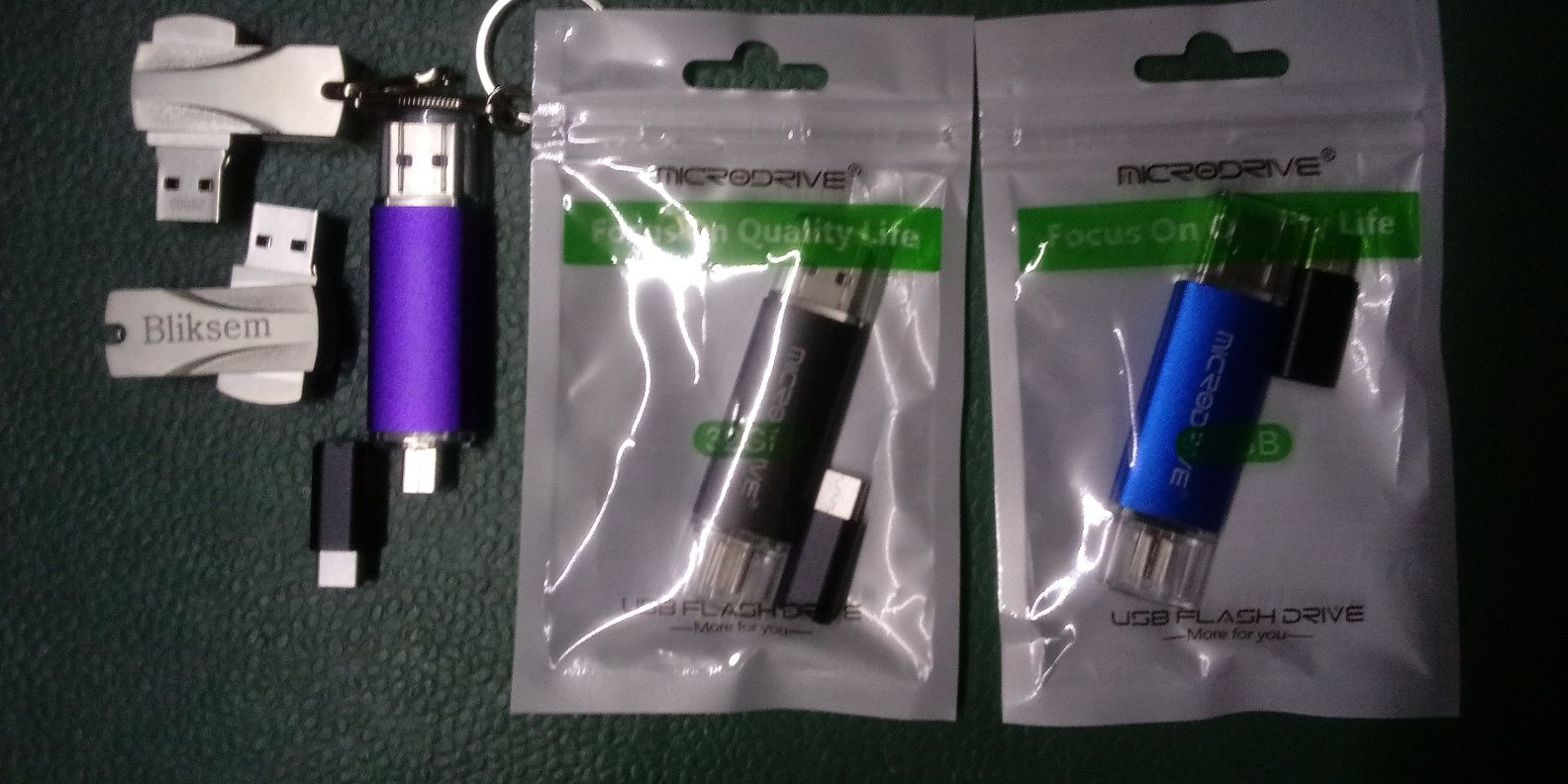 USB Флеш накопители 32гб и 64гб,с микро USB и TPCY. метал флешка 256гб