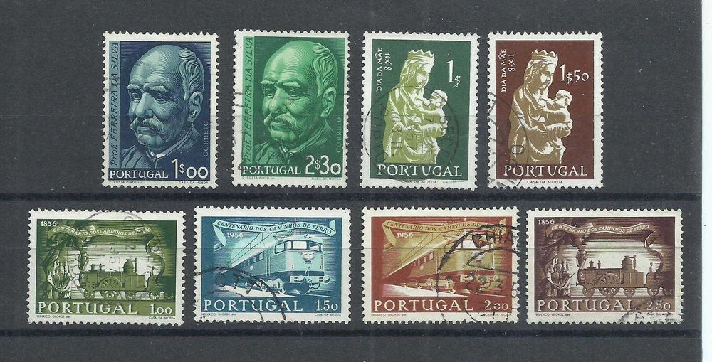 Selos portugueses – Ano completo de 1956, 8 selos usados
