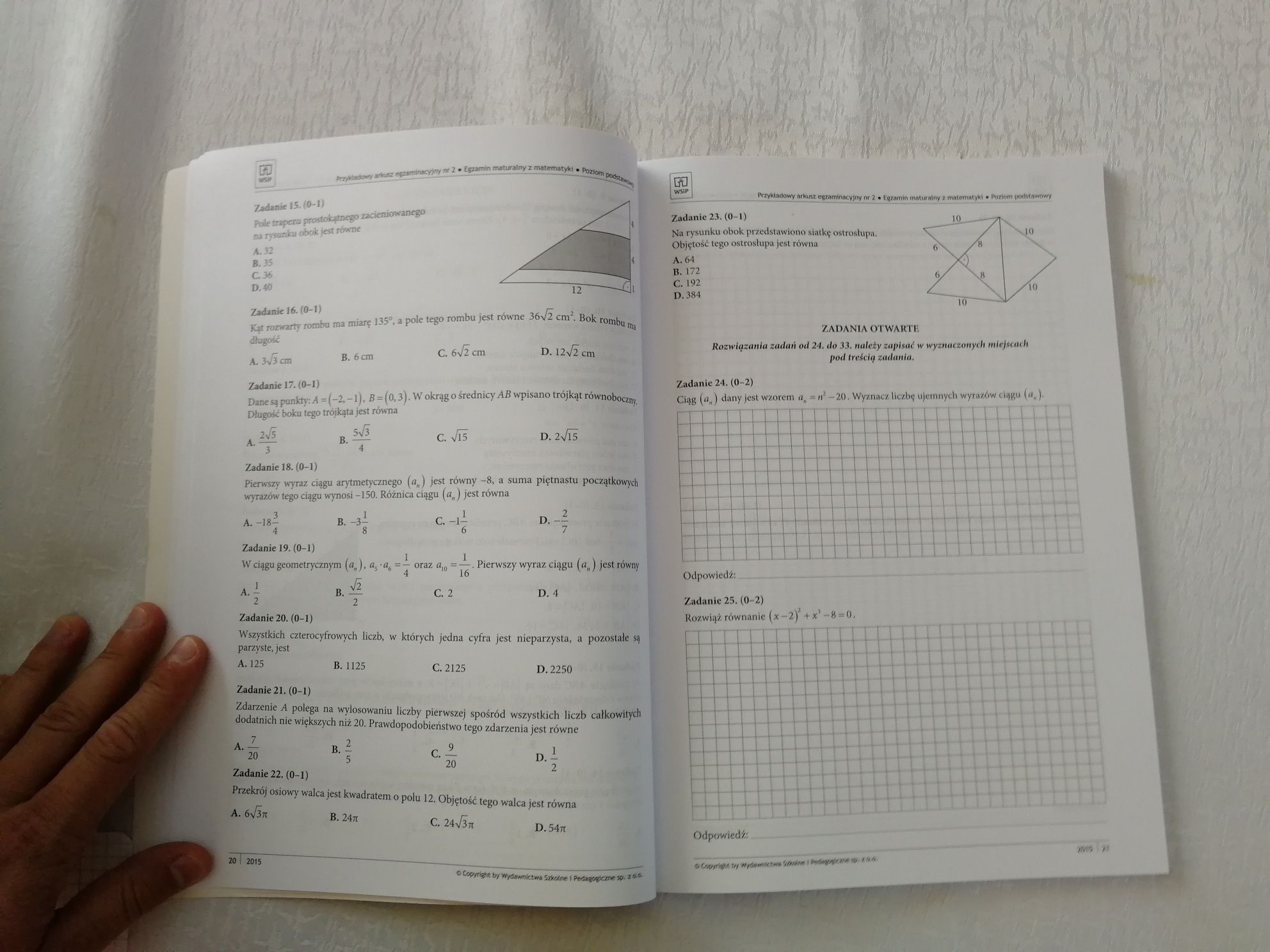 Matematyka Zdasz.To arkusze maturalne z odpowiedziamk