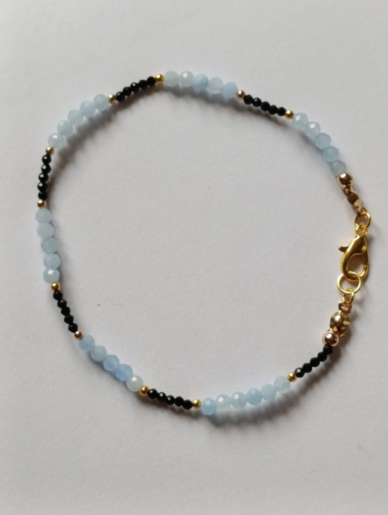 Bransoletka Akwamaryn,spinel