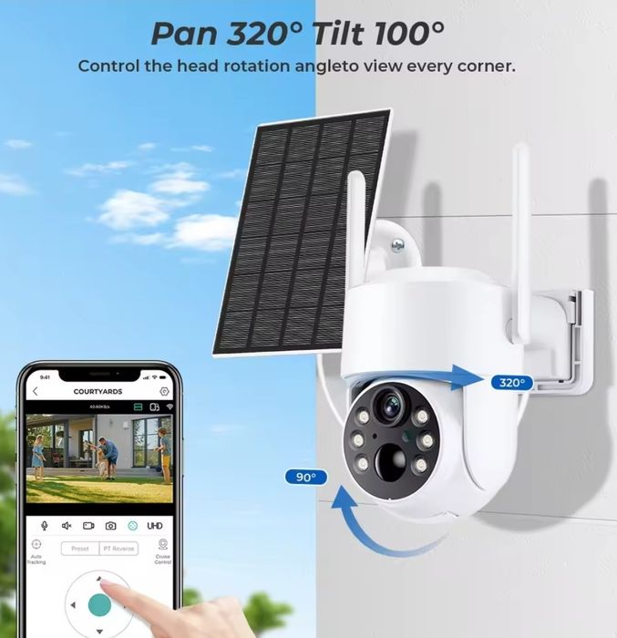 Câmera Wi-Fi solar icsee