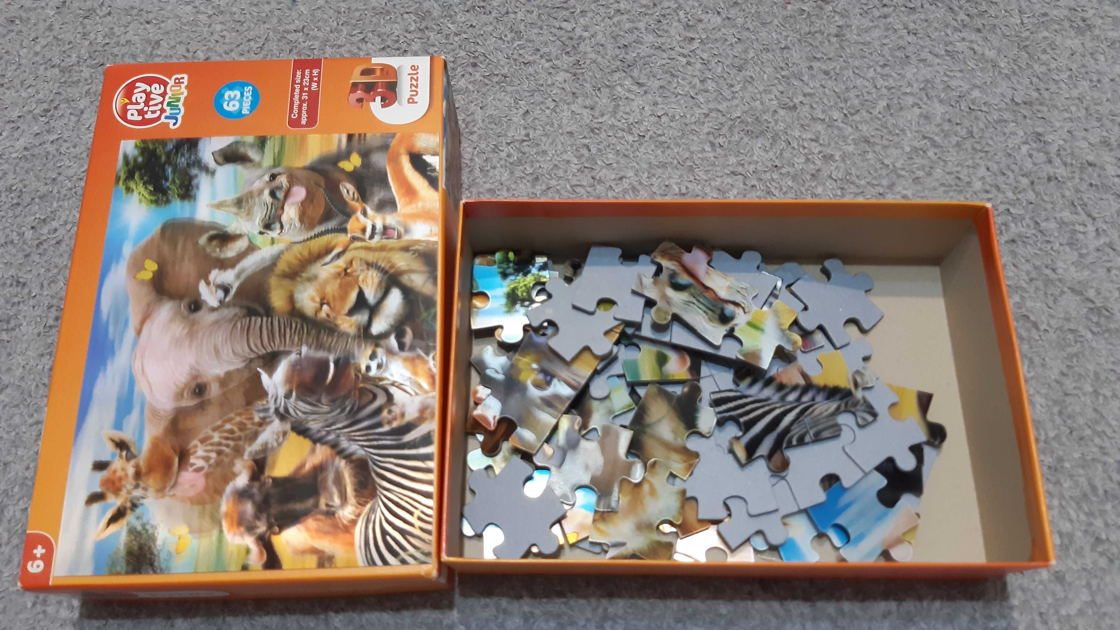 Puzzle zwierzęta 3D