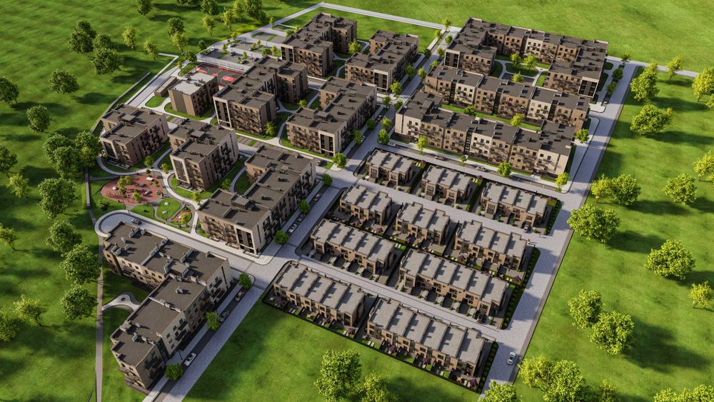 2к квартира з кухнею-студіо