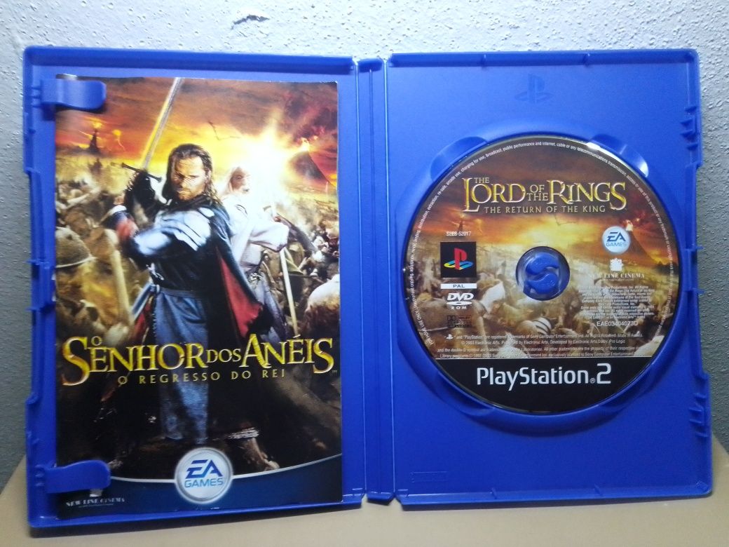 2 jogos da saga O Senhor dos Anéis, para PlayStation 2 PS2