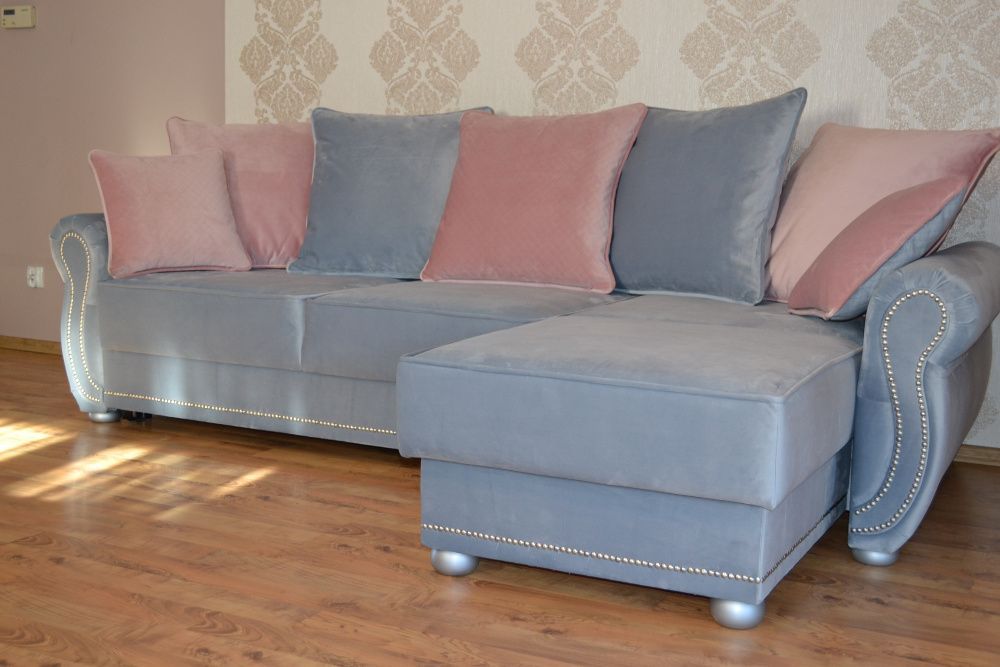 Narożnik kanapa sofa narożna SOFIA funkcja spania prowansalski styl