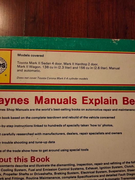 Haynes - Toyota Mark II ( Manual Técnico )