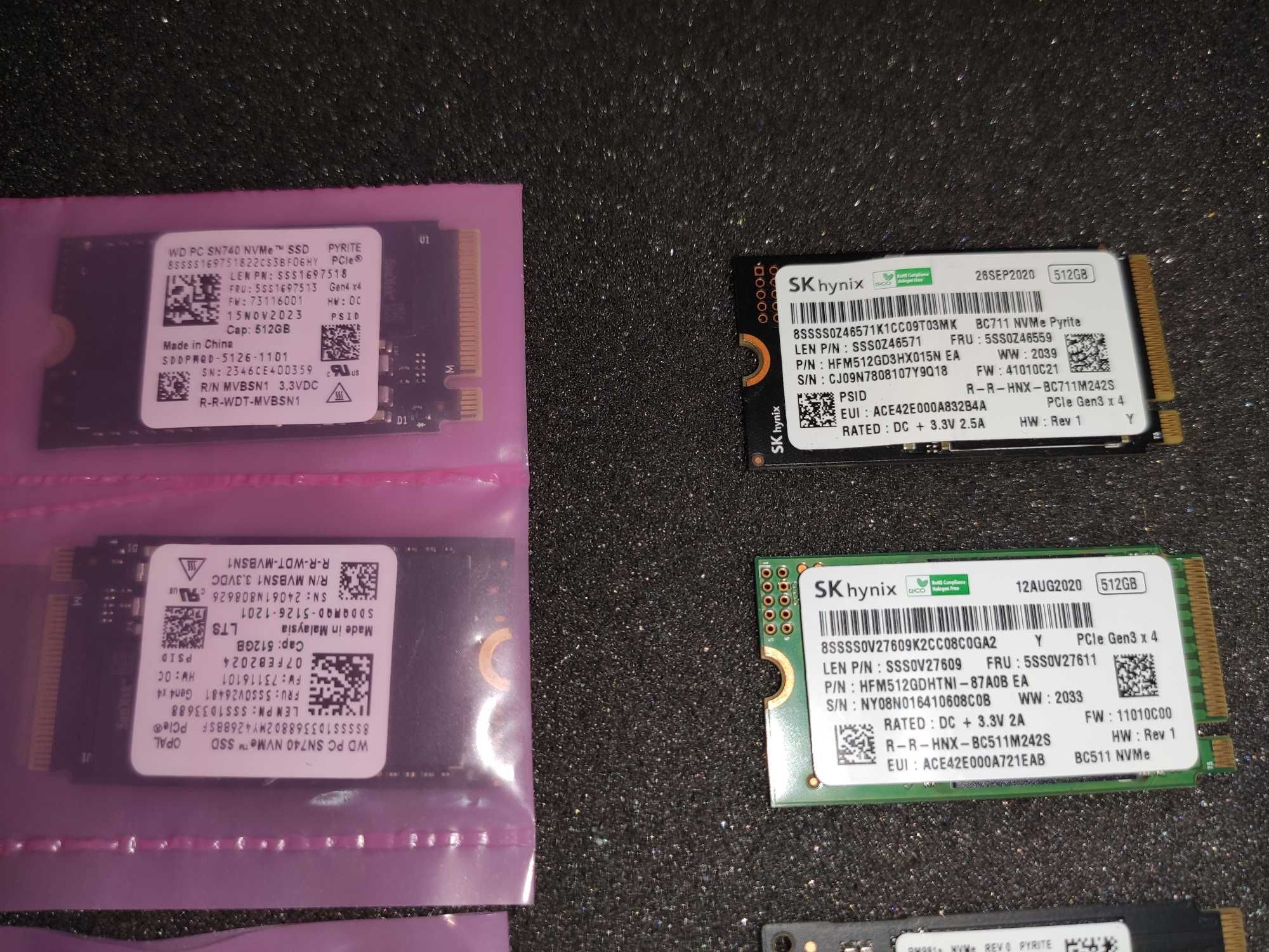 512GB 1TB SSD 2242 M2 NVMe WD Samsung Hynix Kingbank