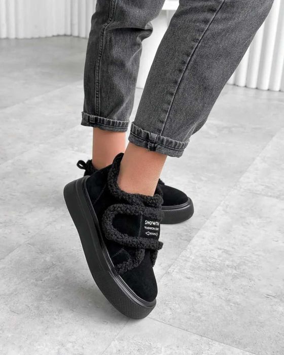 Зимові черевики натур замш зимние криперы, зимние ботинки тедди 36-41р