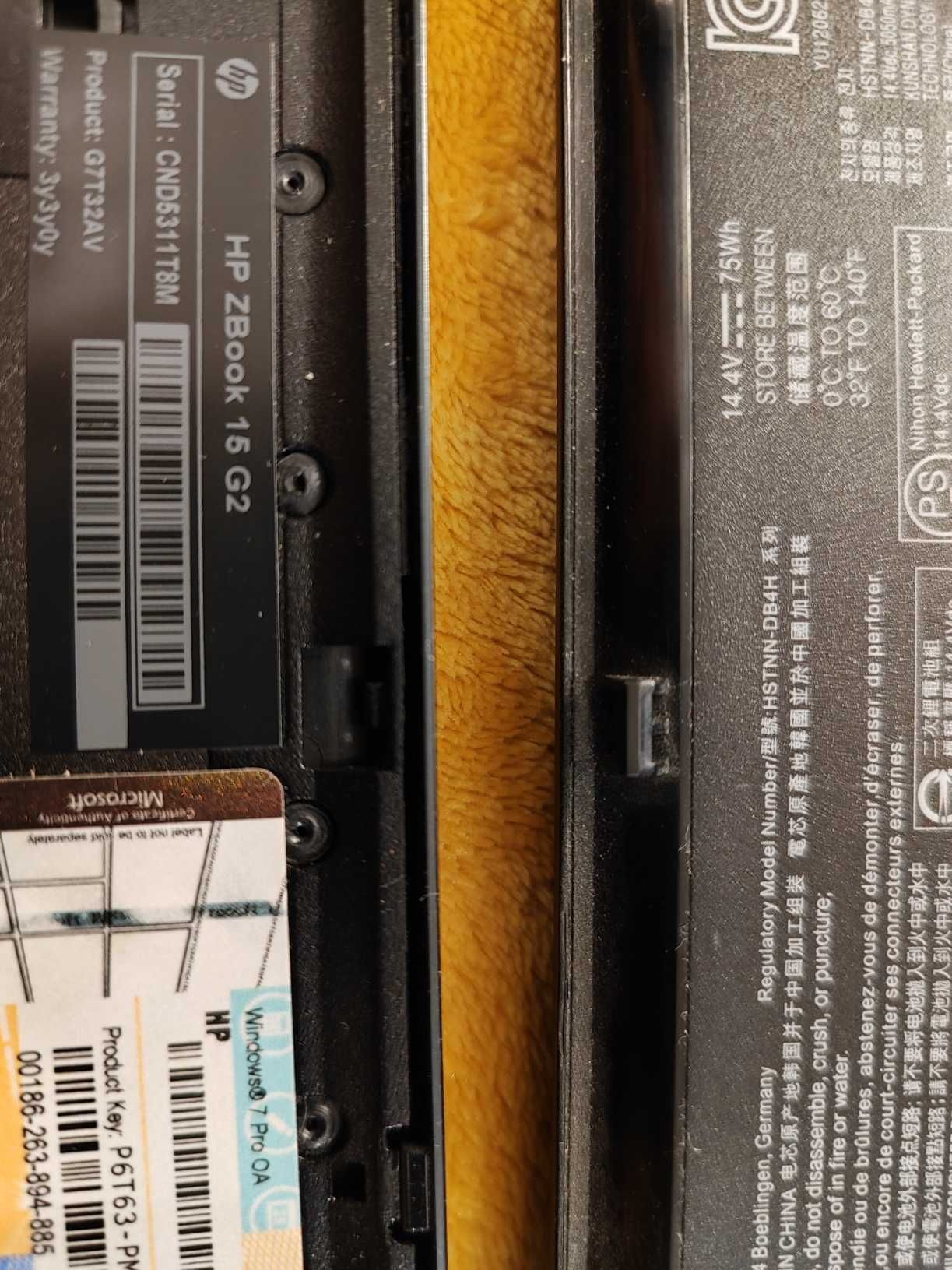 HP Zbook 15 G2 32GB DDR3, 256GB SSD