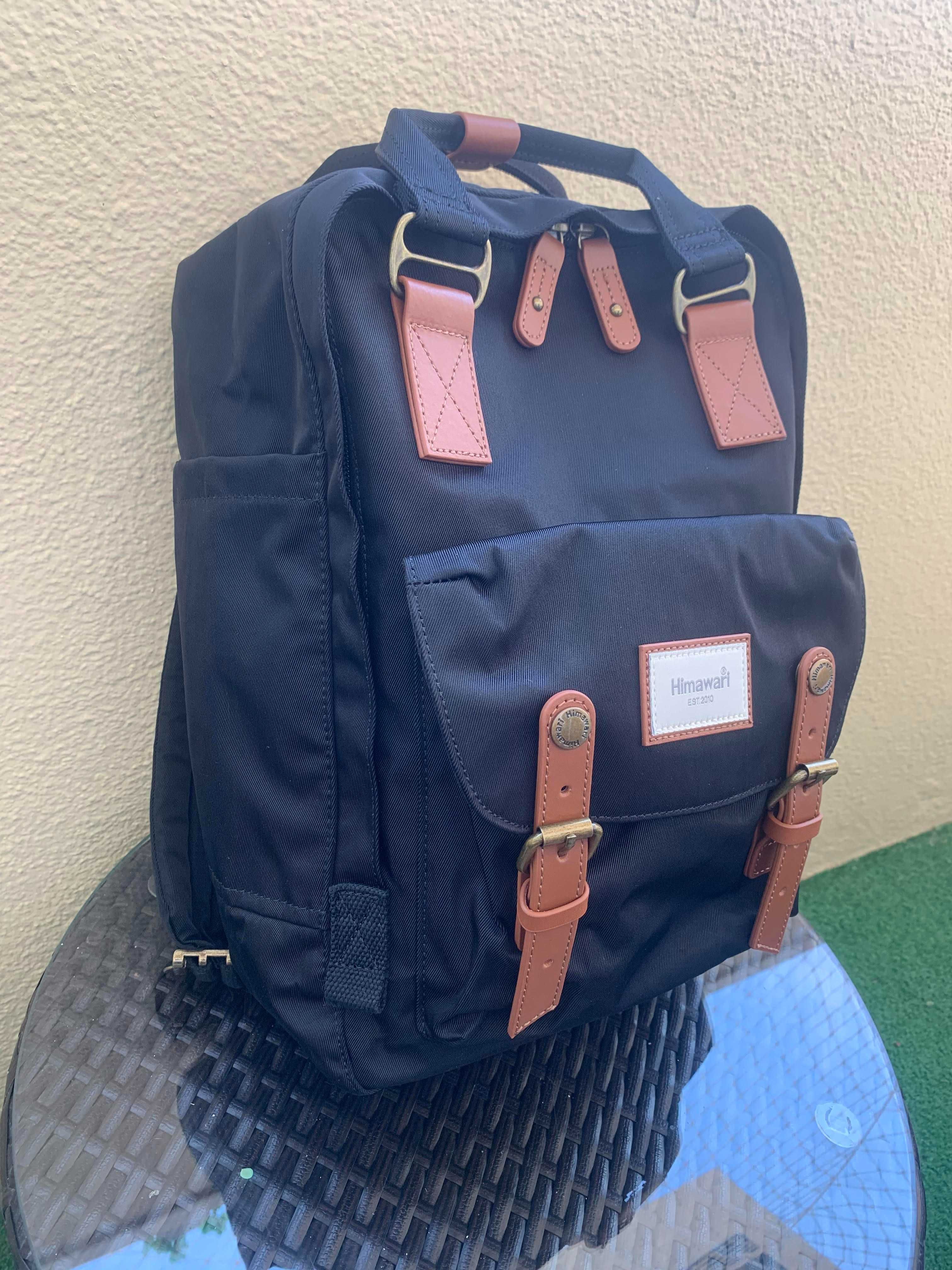 Mochila Vintage Classica Himawari Black Preta