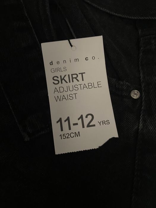 Saia de ganga preta de menina