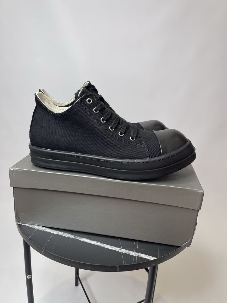 Кеди Rick Owens Ramones Black Low/size 42,43/Преміум якість 1:1