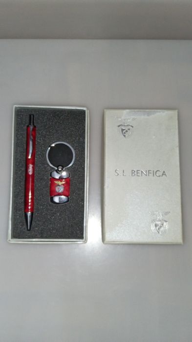 Conjunto de Canetas e Porta Chaves do Benfica