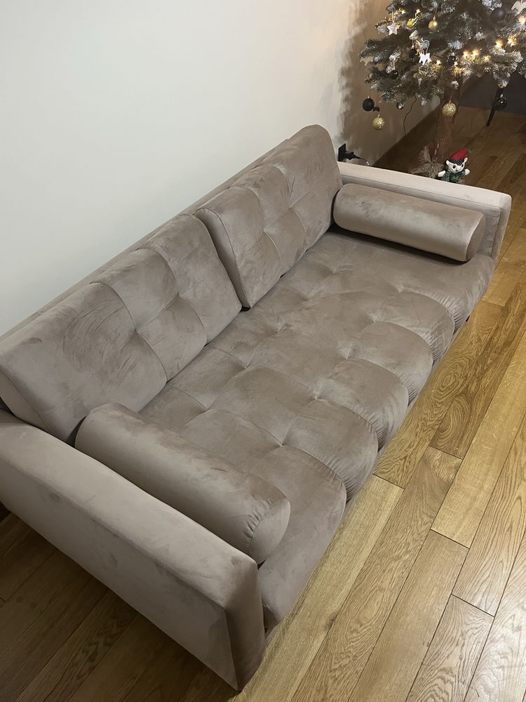 Sofa aksamitna 3 osobowa