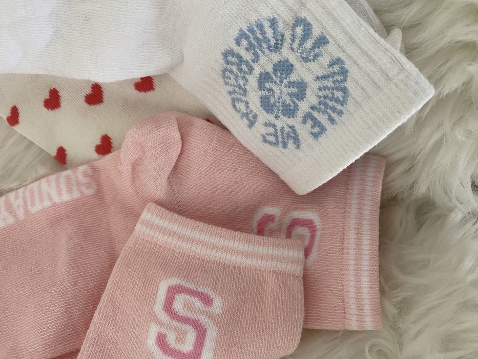 3x skarpetki dziewczęce, rozm. ok. 37-38