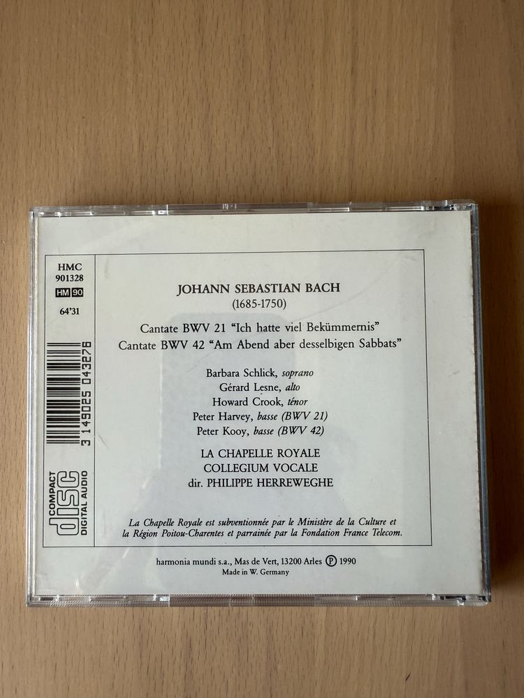 Cd J. S. Bach - Cantates BWW 21 & 42