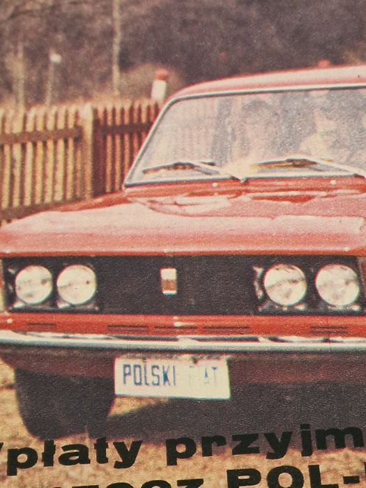 Oryginalny plakat reklama Polski Fiat 125p Pol-Mot 1975