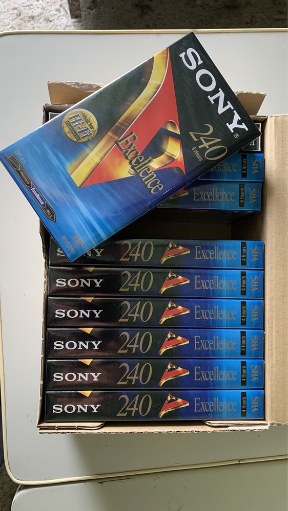 Cassetes VHS 240 Sony Excellence e Quantegy