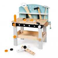 Drewniany warsztat z narzędziami dla dzieci 3+ 32 elementy ECOTOYS