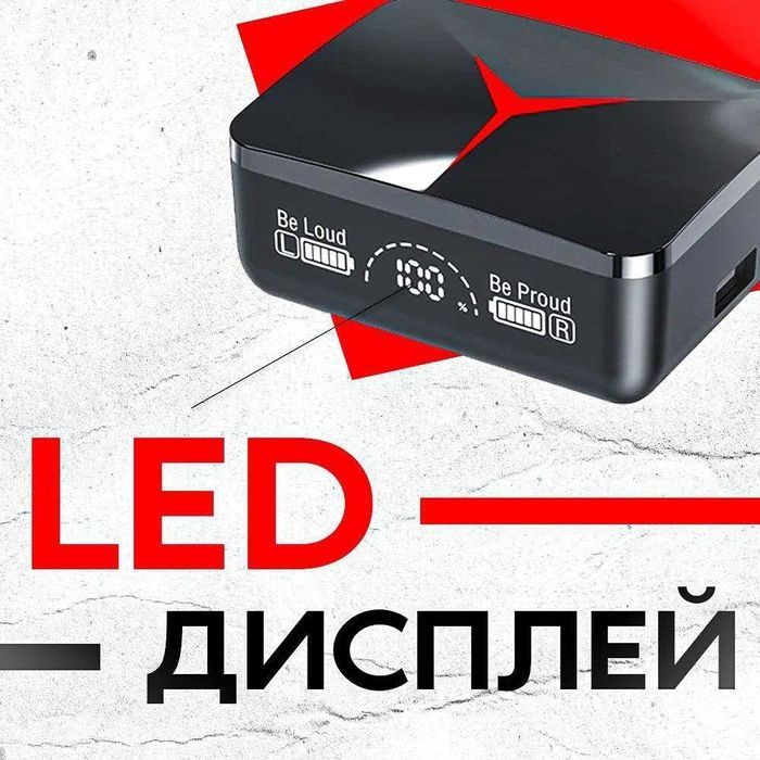 Бездротові навушники M90 PRO з мікрофоном для ios та Android / чорний