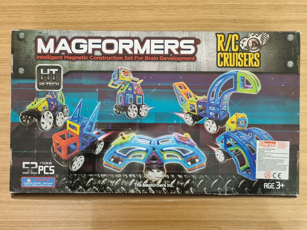 Zestaw klocków magnetycznych MAGFORMERS RC Cruisers, uszkodzony napęd