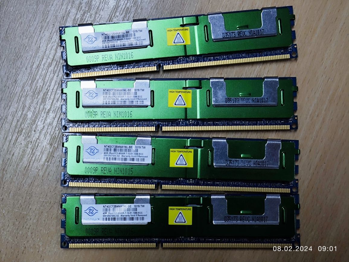 ОЗУ Nanya NT4GC72B4NA1NL-BE 4GB PC3-8500R DDR3-1066