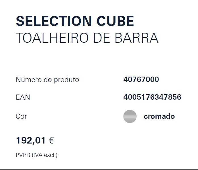 Toalheiro de Barra GROHE -  FAÇA OFERTA - oportunidade