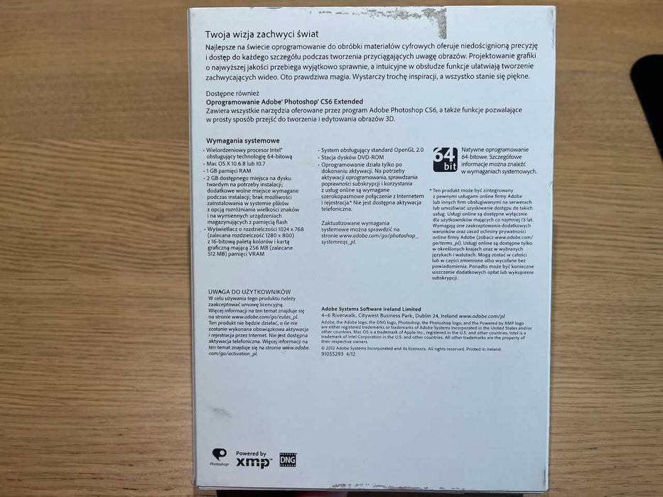 Adobe Photoshop CS6 MacOS. Pudełkowa wersja PL