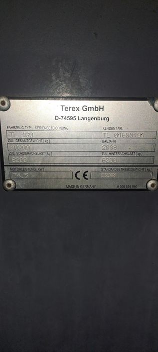 Ładowarka kołowa Terex tl 160 liebherr atlas komatsu Jcb case manitou