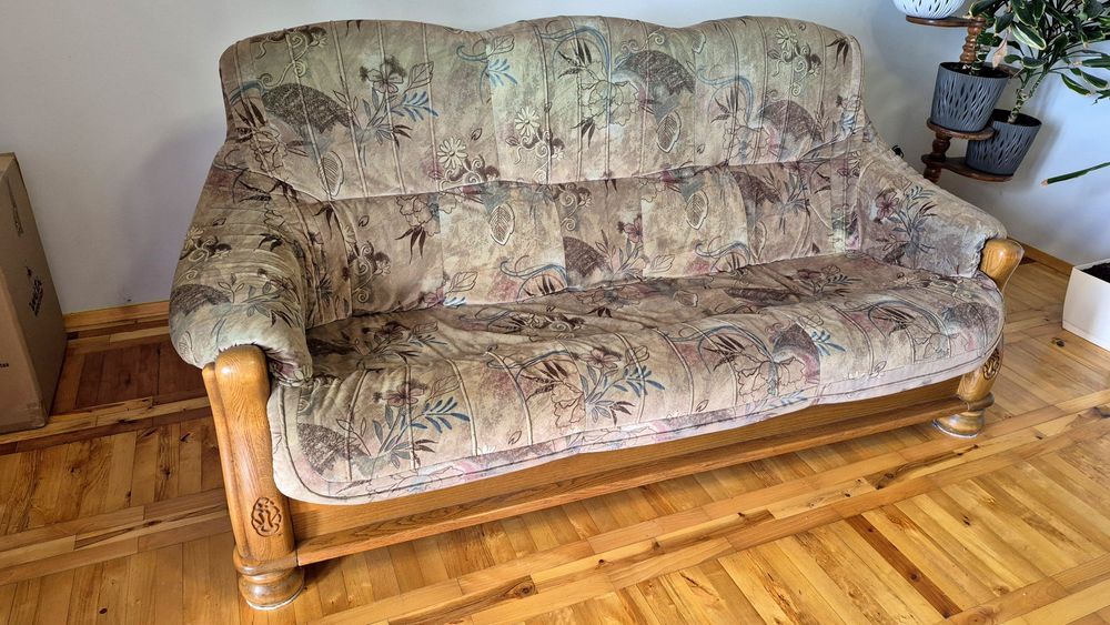 Sofa 3 osobowa dębowa