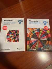 2 cadernos de preparação pro exame de matemática