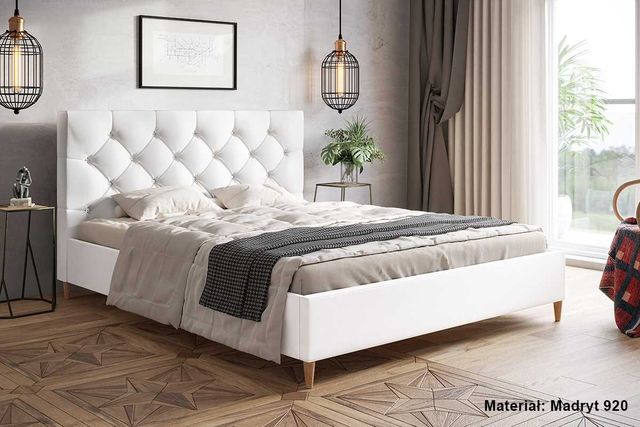 Łóżko tapicerowane LUSI 140x200 - szeroki wybór tkanin