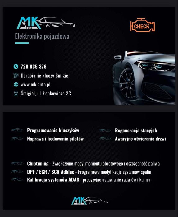 Dorabienie kluczy Awaryjne otwieranie Programowanie naprawa stacyjek