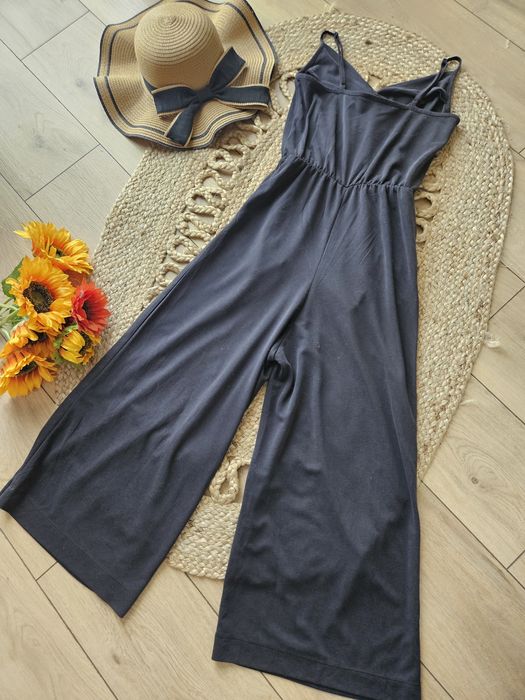 Ciemnoszary Kombinezon damski xxS/XS  Letni, Wygodny, Szerokie Nogawk