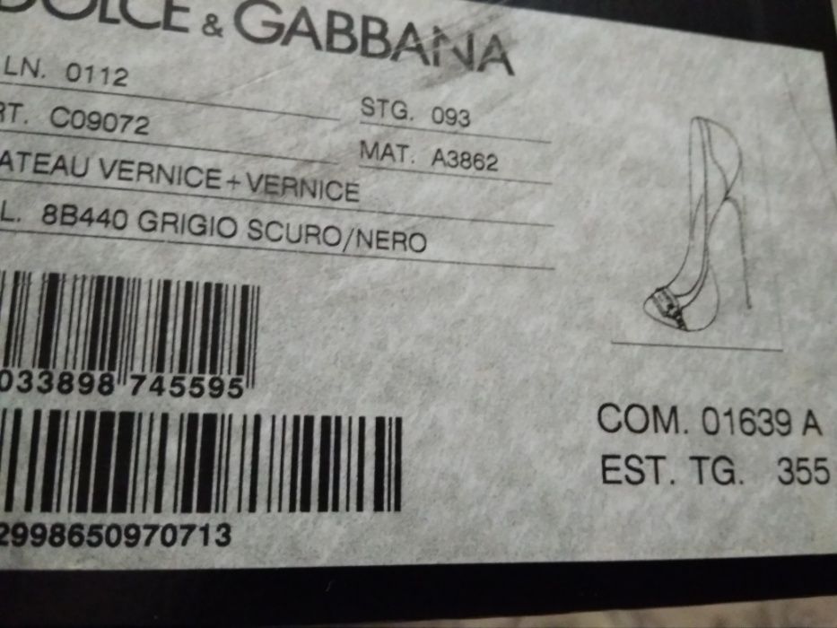 Туфли Dolce &Gabbana оригинал 35.5