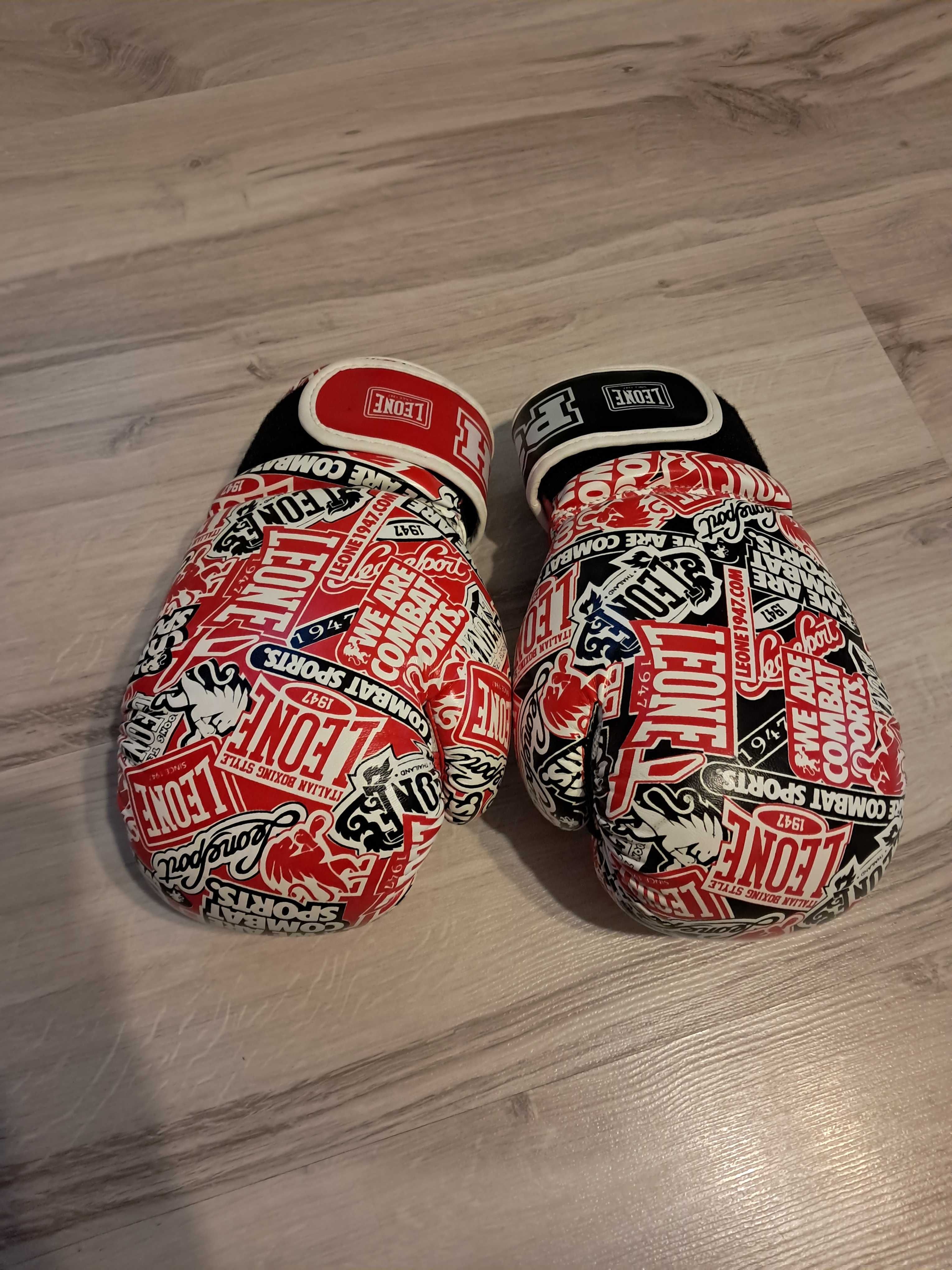 Rękawice bokserskie dziecięce LEONE 1947 Patch black/red