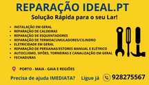 Reparação Estores, Eletricista, Cilindros, 
Esquentadores, Caldeiras,