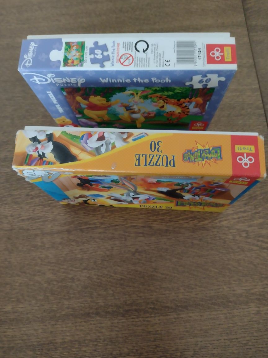 Puzzle Disney - Kubuś Puchatek,Królik Baks.  3-7 lat  2 sztuki