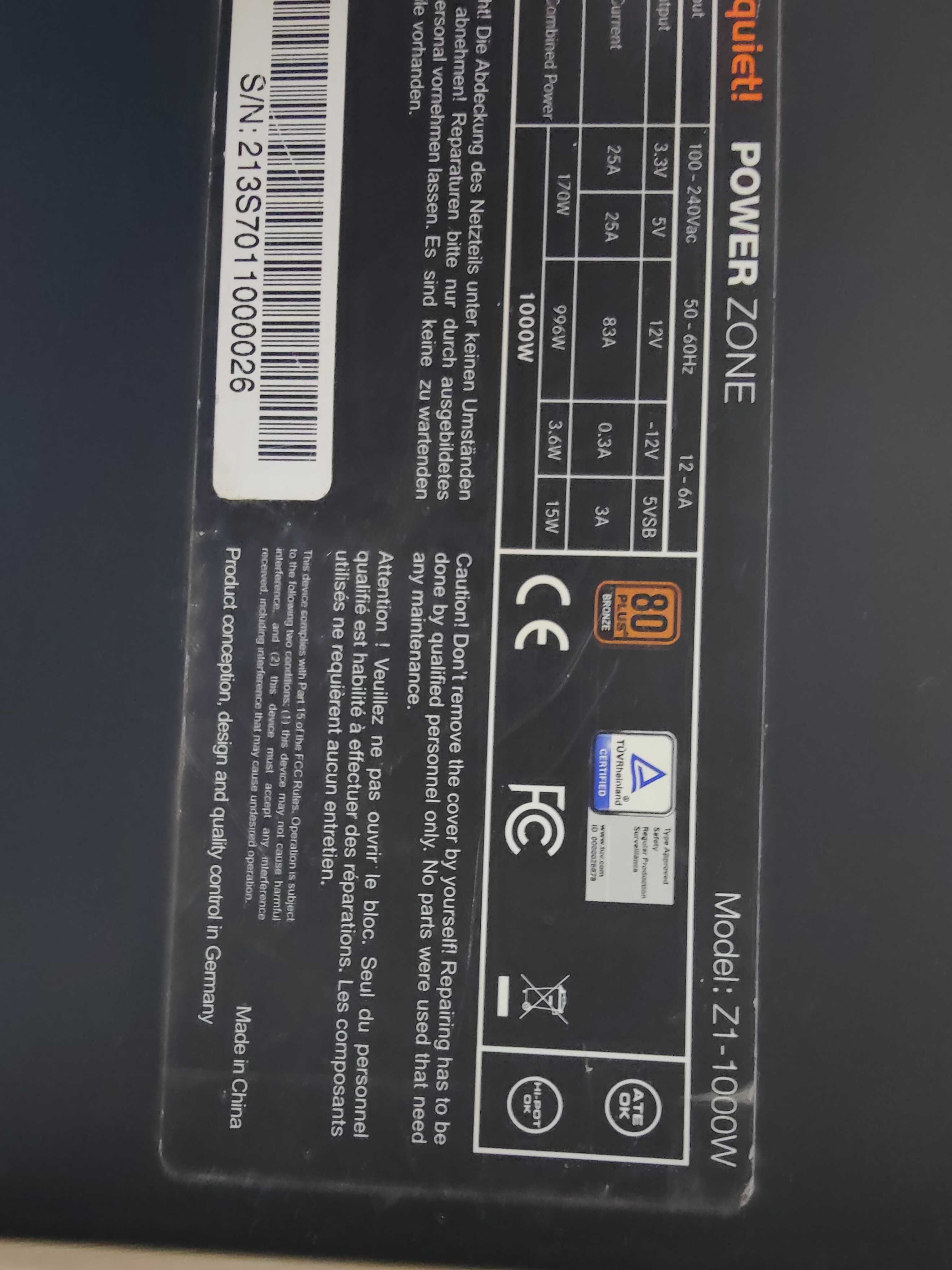 Блок питания Be quiet! Power zone 1000w с тестами!!!