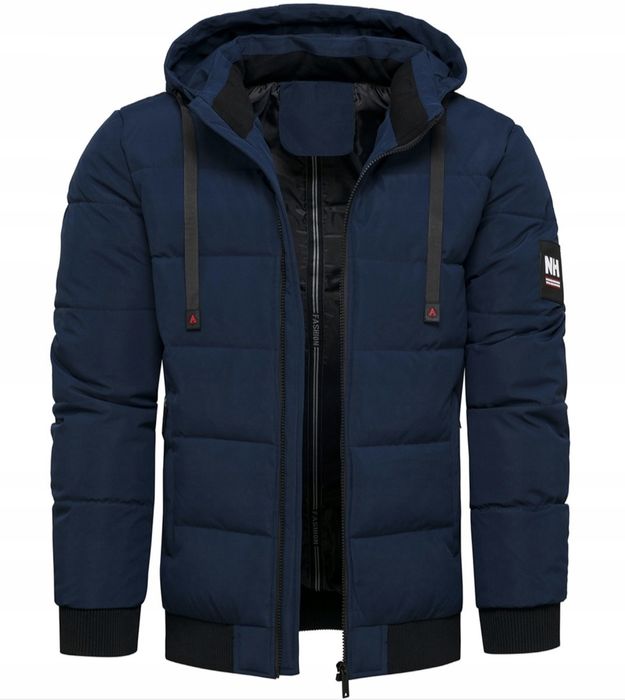 Kurtka Zimowa Męska z Odpinanym Kapturem Ocieplana rozm od S do 2XL