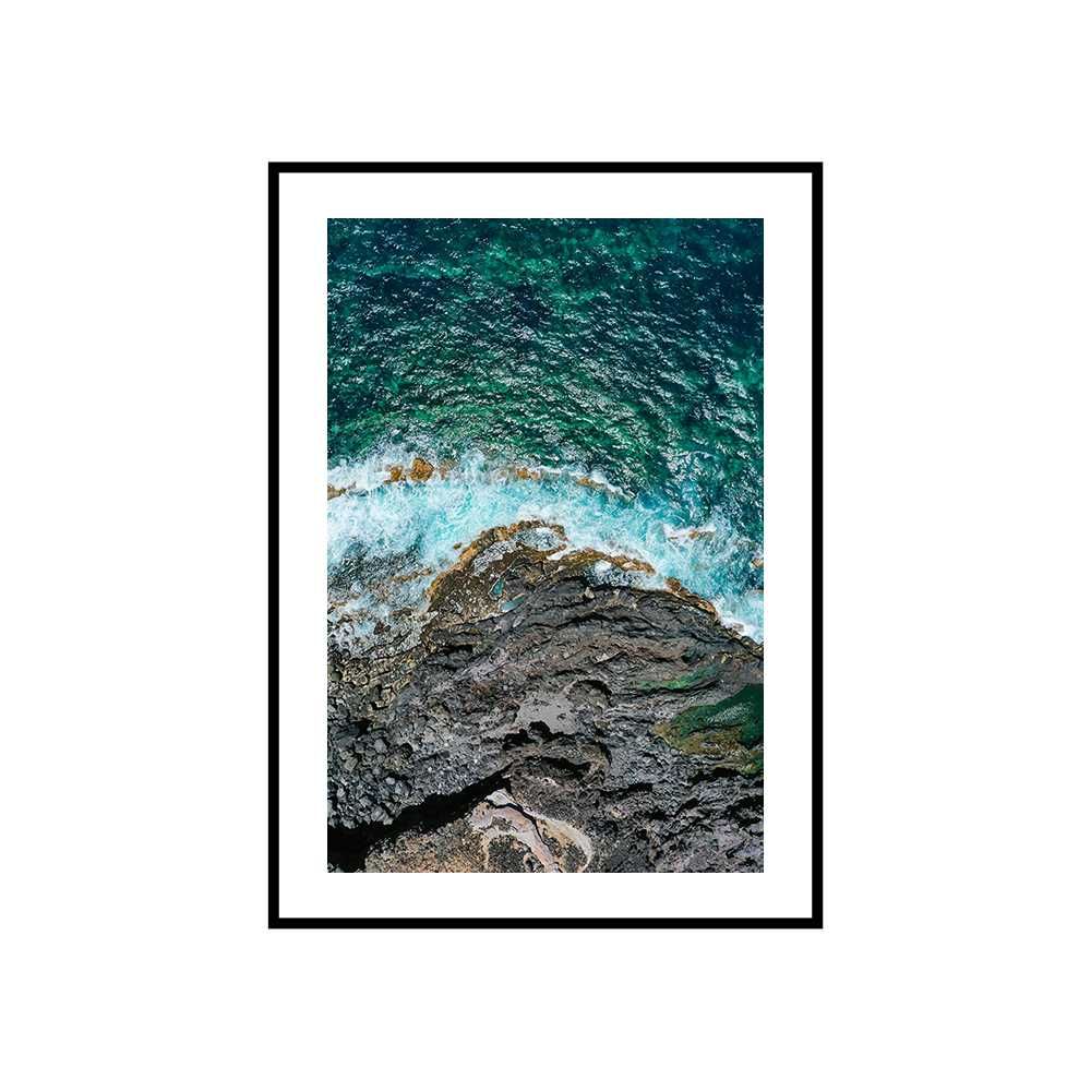 Obraz zdjęcie plakat format A3 30x40 cm mgła góry las trawy morze