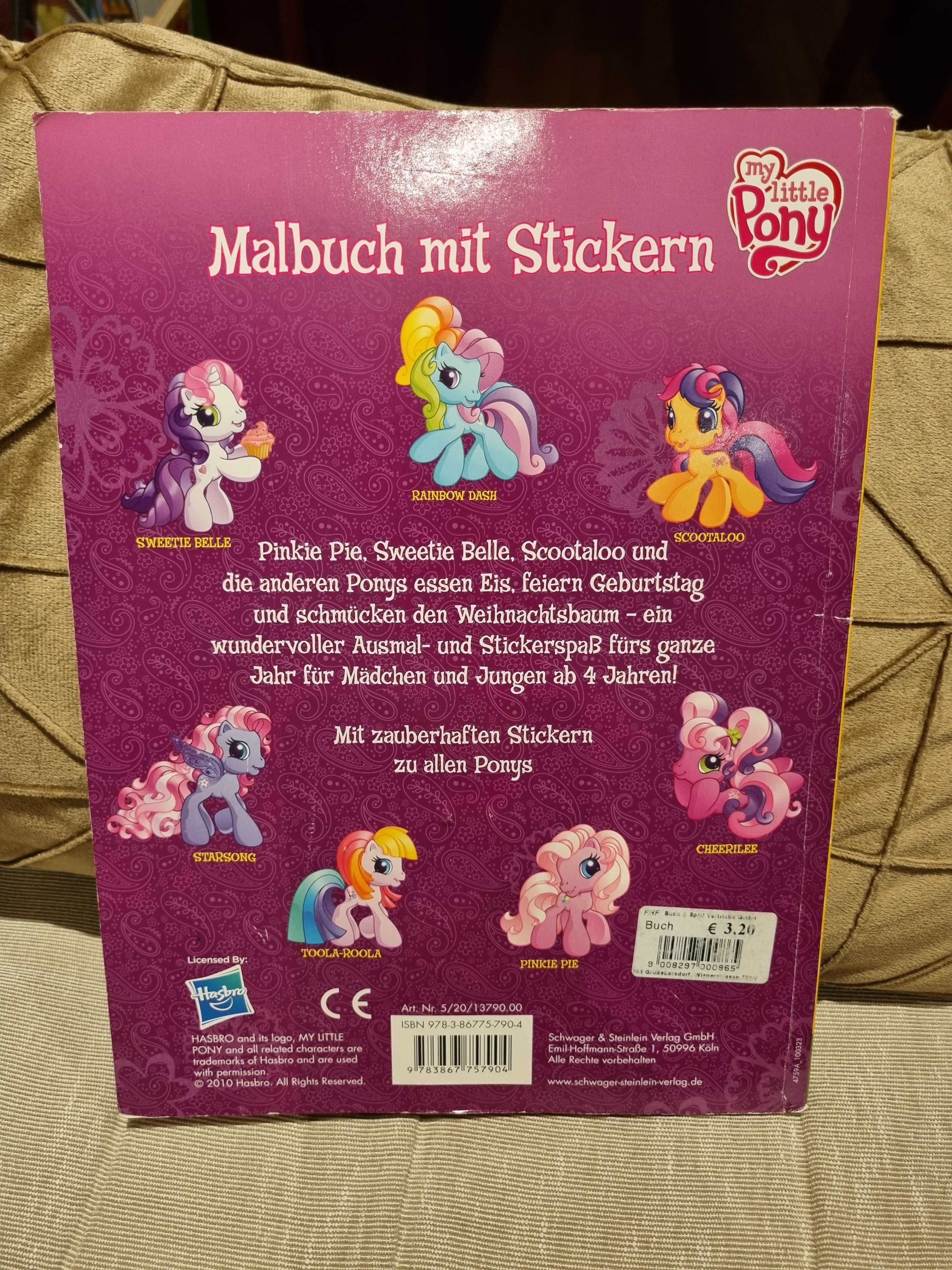 Kolorowanka Koniki Pony My little Pony z naklejkami Malbuch HASBRO